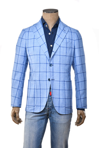 Sartorio Windowpane Virgin Wool-Silk Sport Jacket