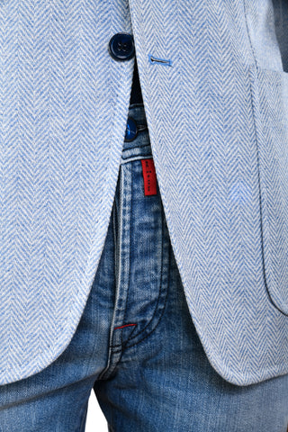 Sartorio Herringbone Virgin-Wool Sport Jacket