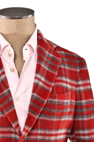 Sartorio Plaid Alpaca/ Wool Sport Jacket