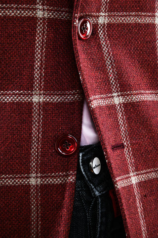 Sartorio Windowpane Virgin-Wool Sport Jacket