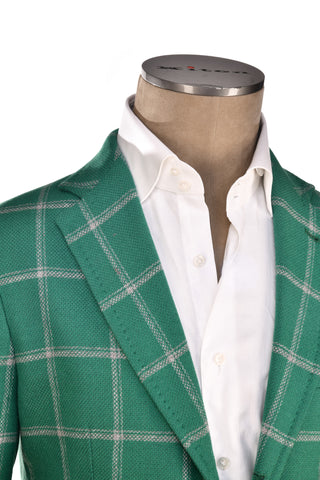 Sartorio Green Plaid Virgin-Wool Sport Jacket