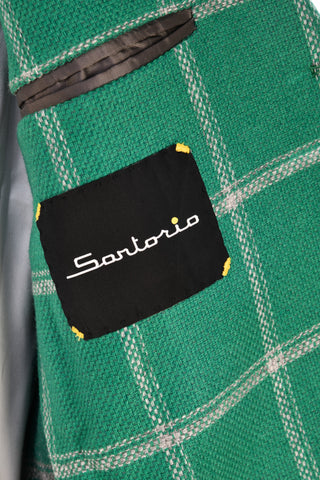 Sartorio Green Plaid Virgin-Wool Sport Jacket