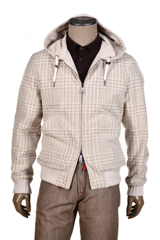 Kired Barwa Cream-Tan Prince of Wales/ Tan Reversible Jacket