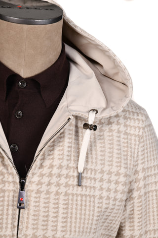 Kired Barwa Cream-Tan Prince of Wales/ Tan Reversible Jacket