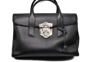 Tardini Alligator Skin Leather Satchel Bag