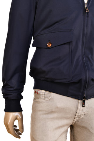 Kired by Kiton Beige/ Dark-Blue Reversible Jacket