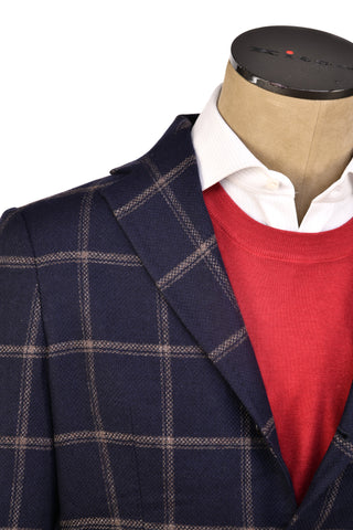 Sartorio Windowpane Virgin-Wool Sport Jacket