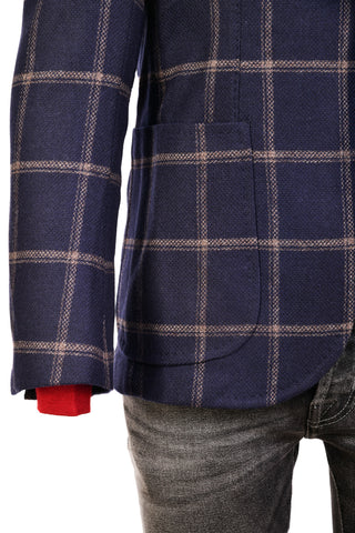 Sartorio Windowpane Virgin-Wool Sport Jacket