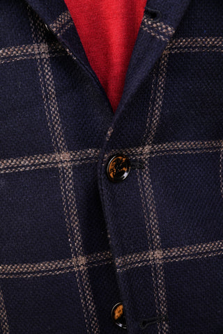 Sartorio Windowpane Virgin-Wool Sport Jacket