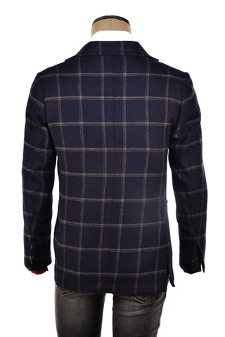 Sartorio Windowpane Virgin-Wool Sport Jacket