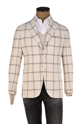 Sartorio Windowpane Virgin-Wool Sport Jacket