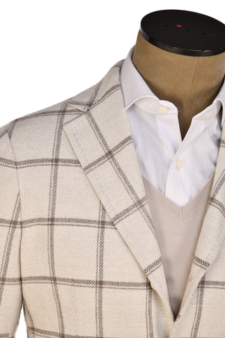 Sartorio Windowpane Virgin-Wool Sport Jacket