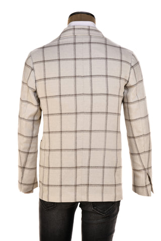 Sartorio Windowpane Virgin-Wool Sport Jacket