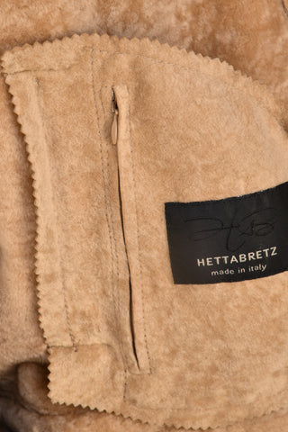 Hettabretz Suede Belted Shearling Overcoat