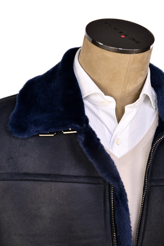 Hettabretz Belted Shearling Overcoat