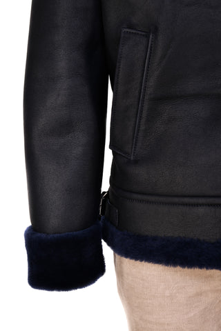 Hettabretz Belted Shearling Overcoat