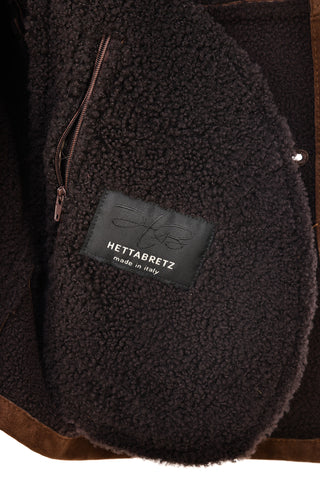 Hettabretz Suede Curly Shearling Coat