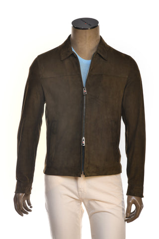 Kired Juan Lambskin Suede Zip-Up Jacket