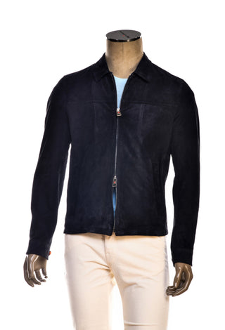 Kired Juan Lambskin Suede Zip-Up Jacket