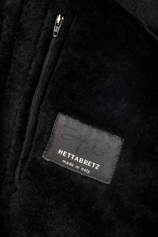 Hettabretz Black Shearling Overcoat