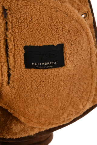 Hettabretz Suede Curly Shearling Coat