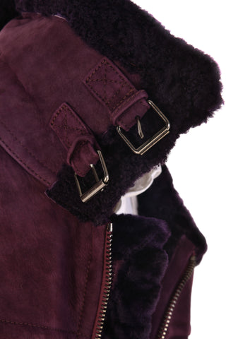 Hettabretz Belted Shearling Overcoat