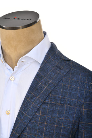 Sartorio Double-Windowpane Wool-Cotton Sport Jacket