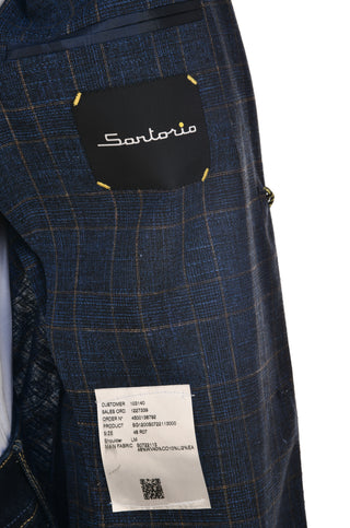 Sartorio Double-Windowpane Wool-Cotton Sport Jacket