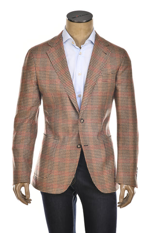 Carlo Barbera Houndstooth Wool-Cashmere Sport Jacket