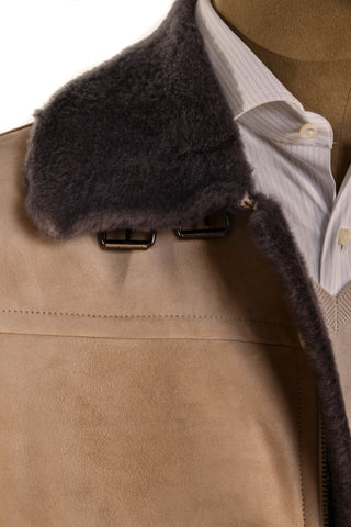 Hettabretz Belted Shearling Overcoat