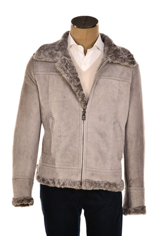 Hettabretz Belted Shearling Overcoat