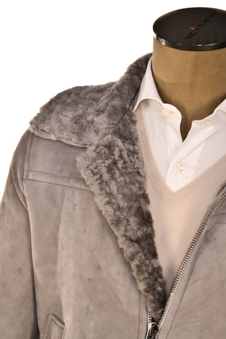 Hettabretz Belted Shearling Overcoat