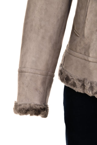 Hettabretz Belted Shearling Overcoat