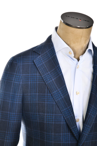 Carlo Barbera Prince of Wales Linen-Wool Sport Jacket