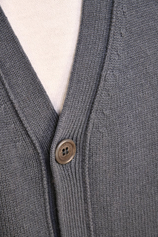 Manrico Cashmere Button Down V-Neck Cardigan