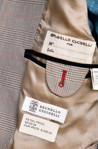 Brunello Cucinelli Glen Check Cotton Sport Jacket