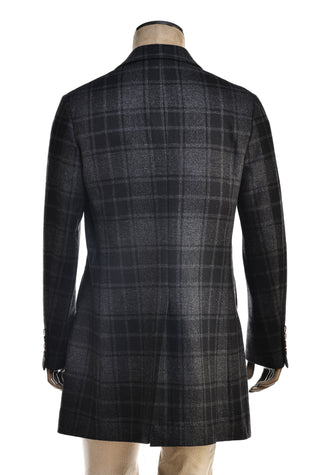 Fiore di Napoli Plaid Wool-Cashmere Overcoat