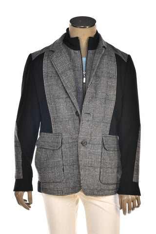 Duru Prince of Wales Wool Long Sleeve Jacket