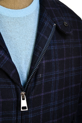 Carlo Barbera Beto Glen Check Plaid Cashmere Jacket