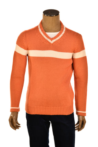 Fedeli Virgin Wool V-Neck Knit Sweater