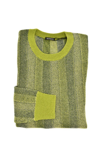 Manrico Olive-Green Cashmere Knit Sweater