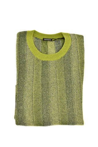 Manrico Olive-Green Cashmere Knit Sweater