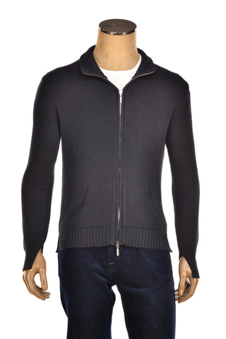 Cruciani Cotton Zip-Up Sweater