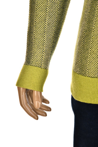 Manrico Olive-Green Cashmere Knit Sweater