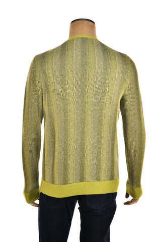 Manrico Olive-Green Cashmere Knit Sweater