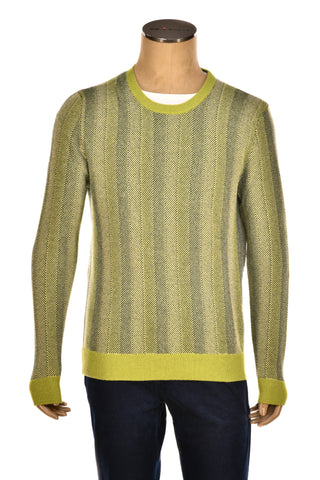 Manrico Olive-Green Cashmere Knit Sweater