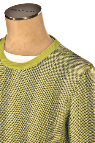 Manrico Olive-Green Cashmere Knit Sweater