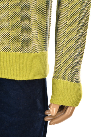 Manrico Olive-Green Cashmere Knit Sweater