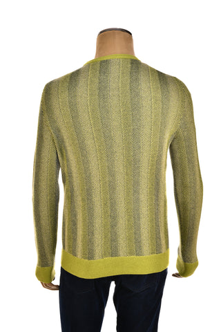 Manrico Olive-Green Cashmere Knit Sweater