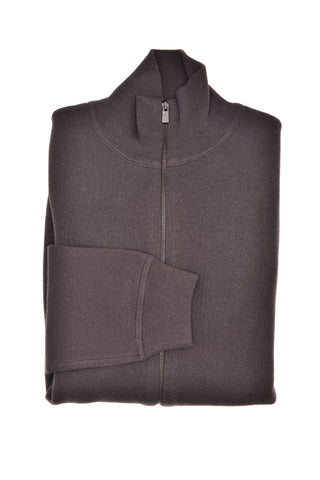 Manrico Cashmere Mock Neck Zip-Up Sweater